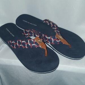 Tommy Hilfiger Navy & Red Ladies Flip Flops/Sandals